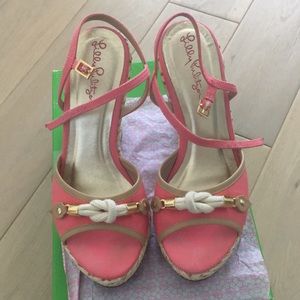 Lilly Pulitzer Wedge 6M Color pink salmon